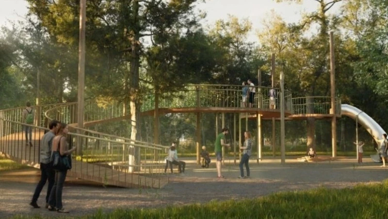 Парк за Лютогой растёт