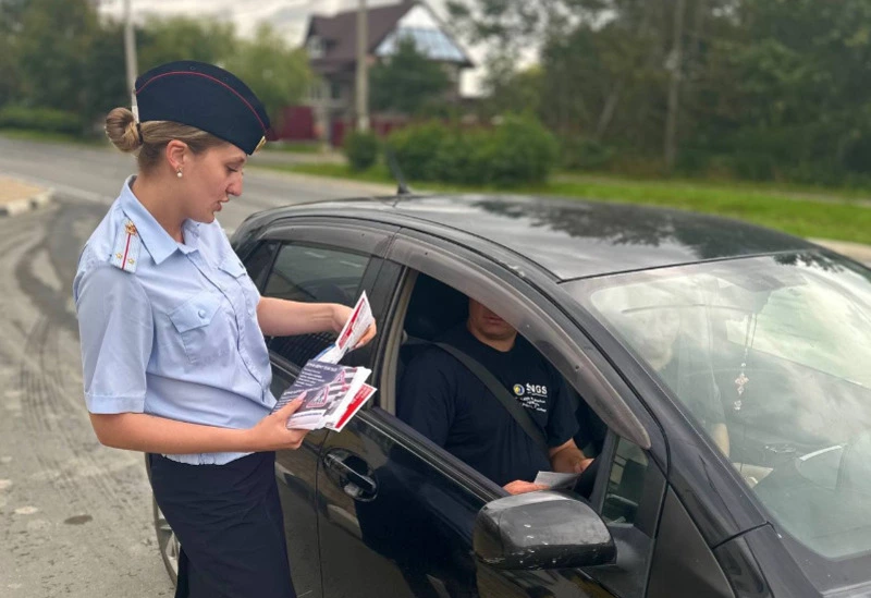 Акция «Внимание! Тормози заранее!» прошла в Анивском районе