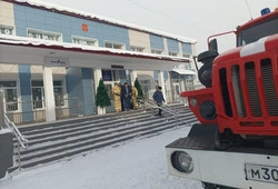 В школе № 4 села Таранай «отрепетировали» поведение при пожаре