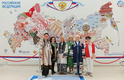 Диана Бурьян представила в Чебоксарах вышивку с картой Анивского района