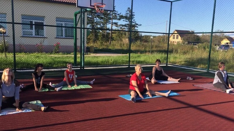 Социальный фитнес с элементами стретчинга