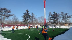 В Песчанском прошёл товарищеский матч-реванш «Анивских псов» и «Сахалинского урагана»