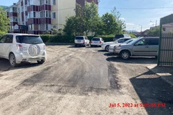 Ямочный ремонт дворовых территорий в Анивском районе продолжается